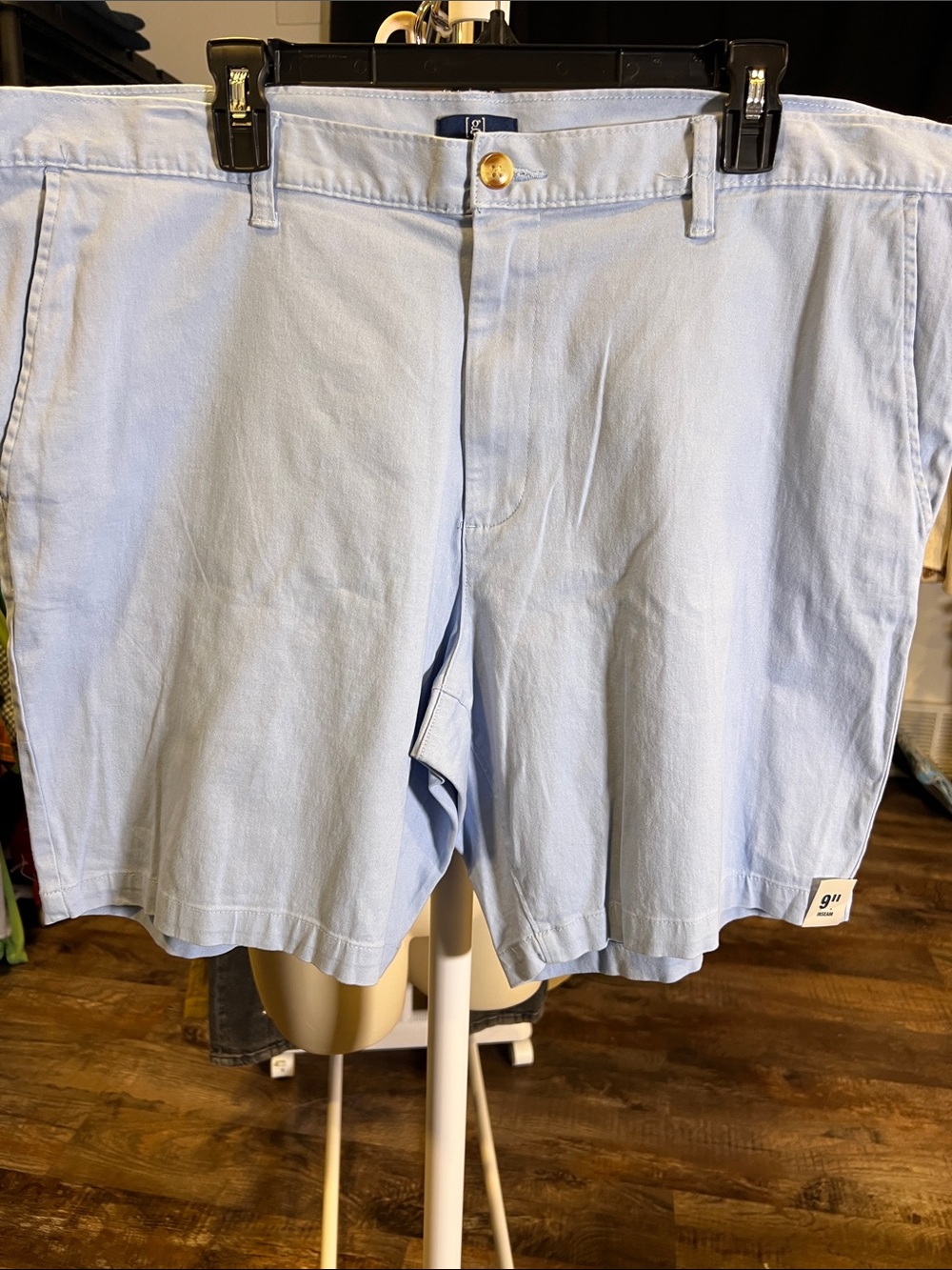 George Light Blue Men's Flat Front Shorts